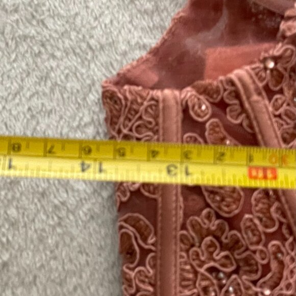 Sherri Hill, Homecoming, Lace Satin Dress in Rose Gold, FITS More Like a Size 0! - Picture 10 of 16